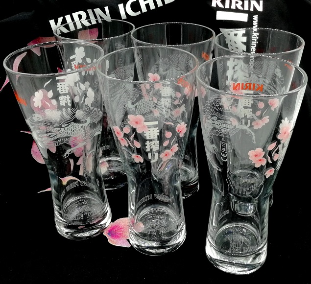 Set 6 bicchieri birra da 25cl. mod. Sakura - Kirin Ichiban